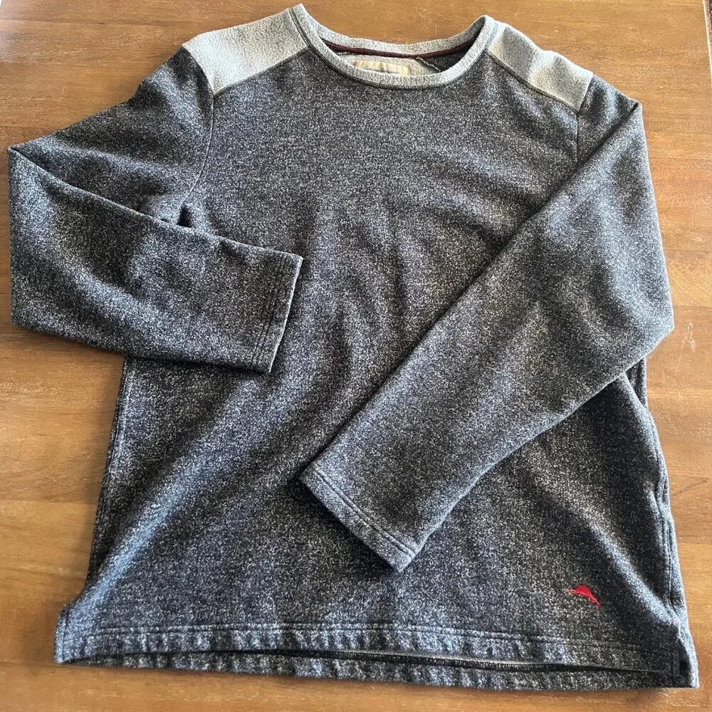 Tommy Bahama Grey Lounge Pullover Sleepwear Fleece Shirt Sweatshirt‎ Mens XL